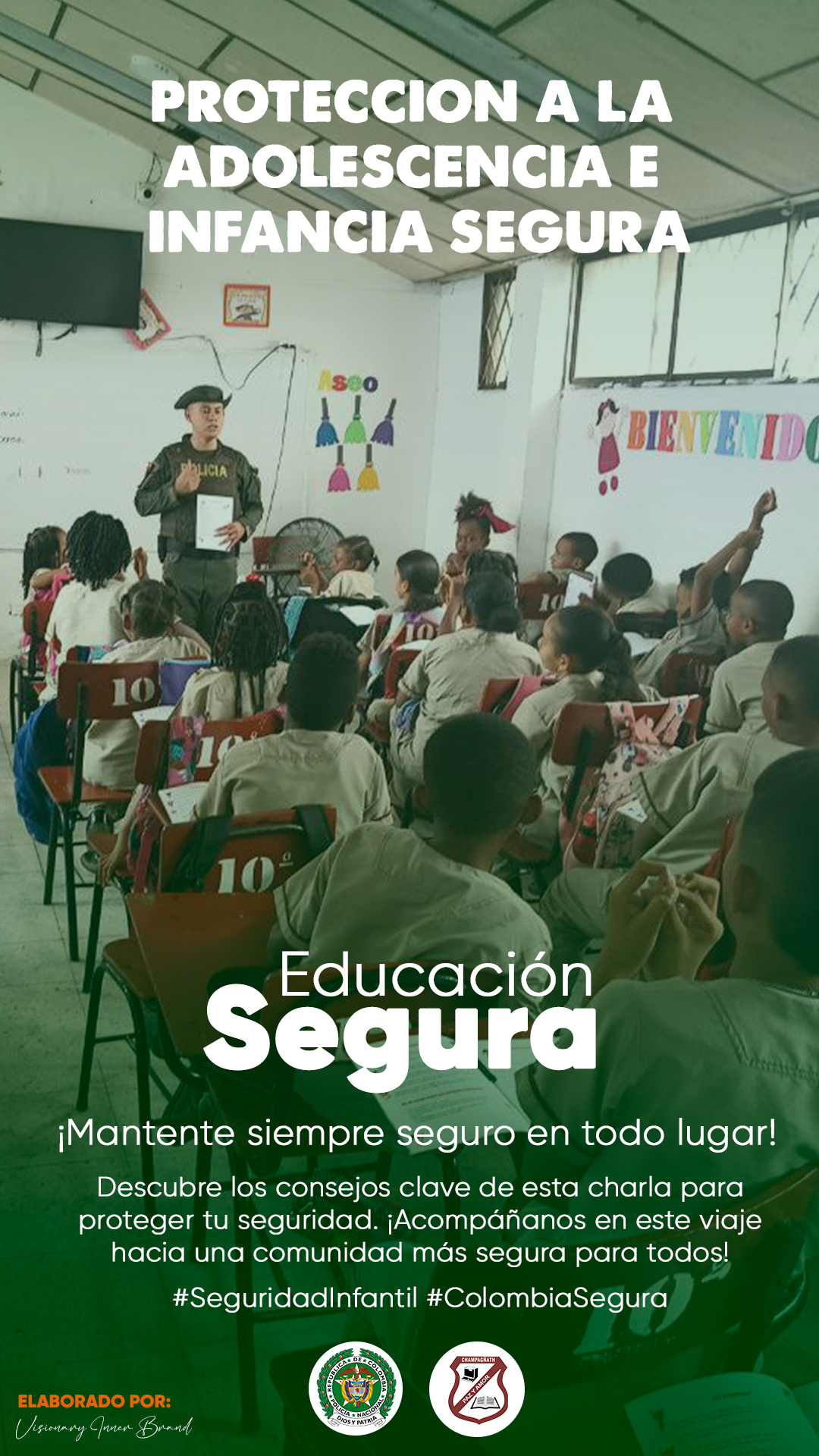 Charla Presencial de la Policía de Infancia y Adolescencia en el Centro Educativo Champagñath